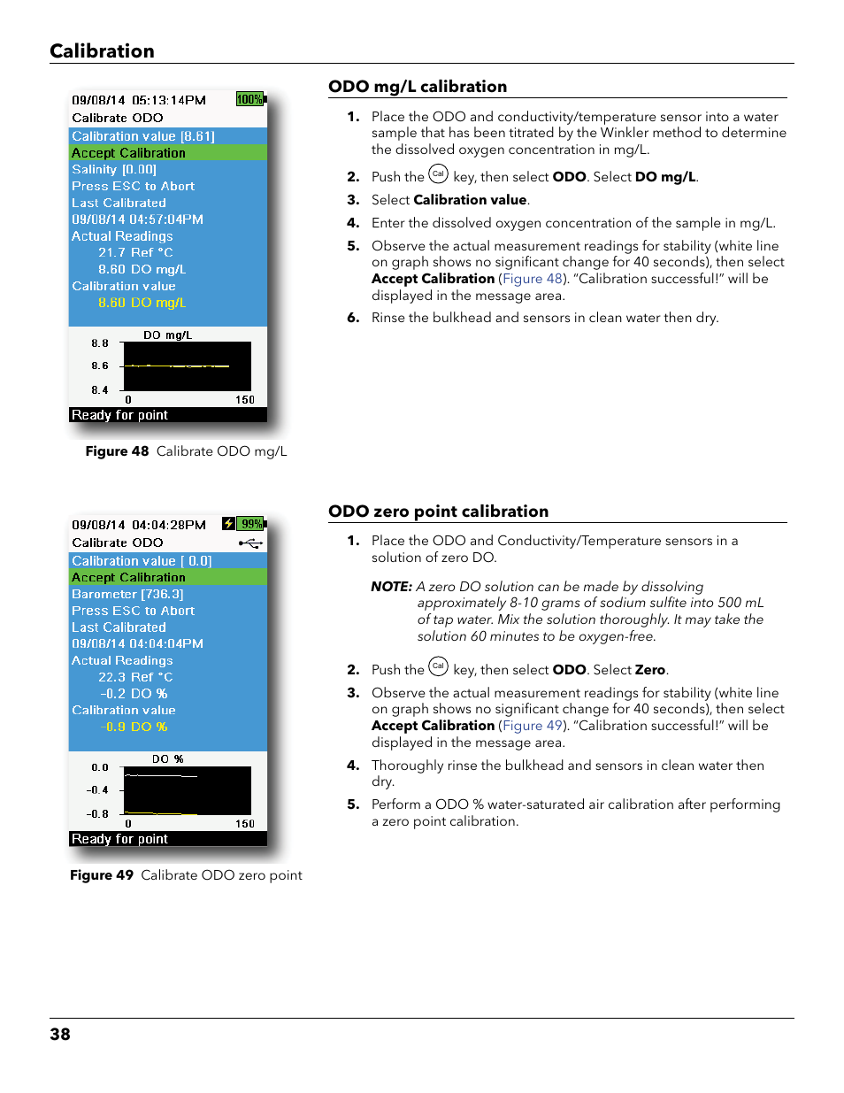 Calibration | YSI ProDSS User Manual | Page 40 / 90