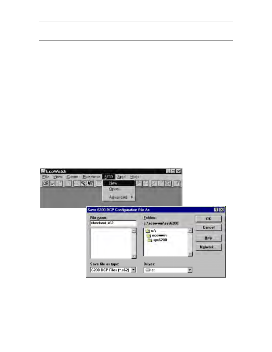 5 configuring the 6200 dcp using ecowatch dcp, 5 configuring the system 6200 with ecowatch dcp | YSI 6200 User Manual | Page 20 / 134