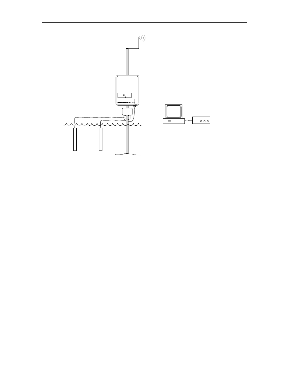 Two sondes deployed near the 6200 dcp | YSI 6200 User Manual | Page 50 / 134