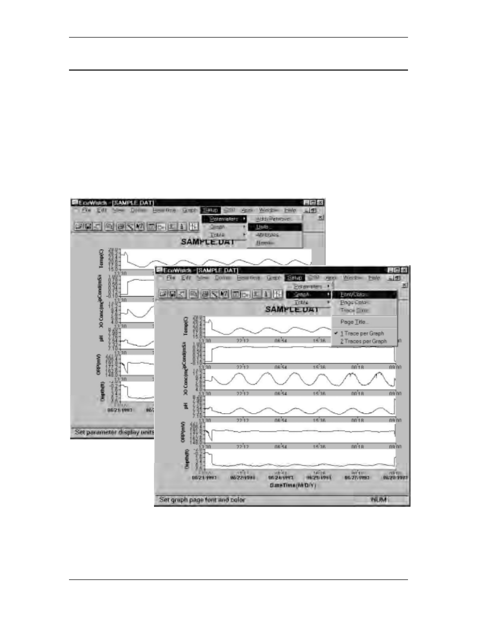 4 changing display formats using setup | YSI 6200 User Manual | Page 88 / 134