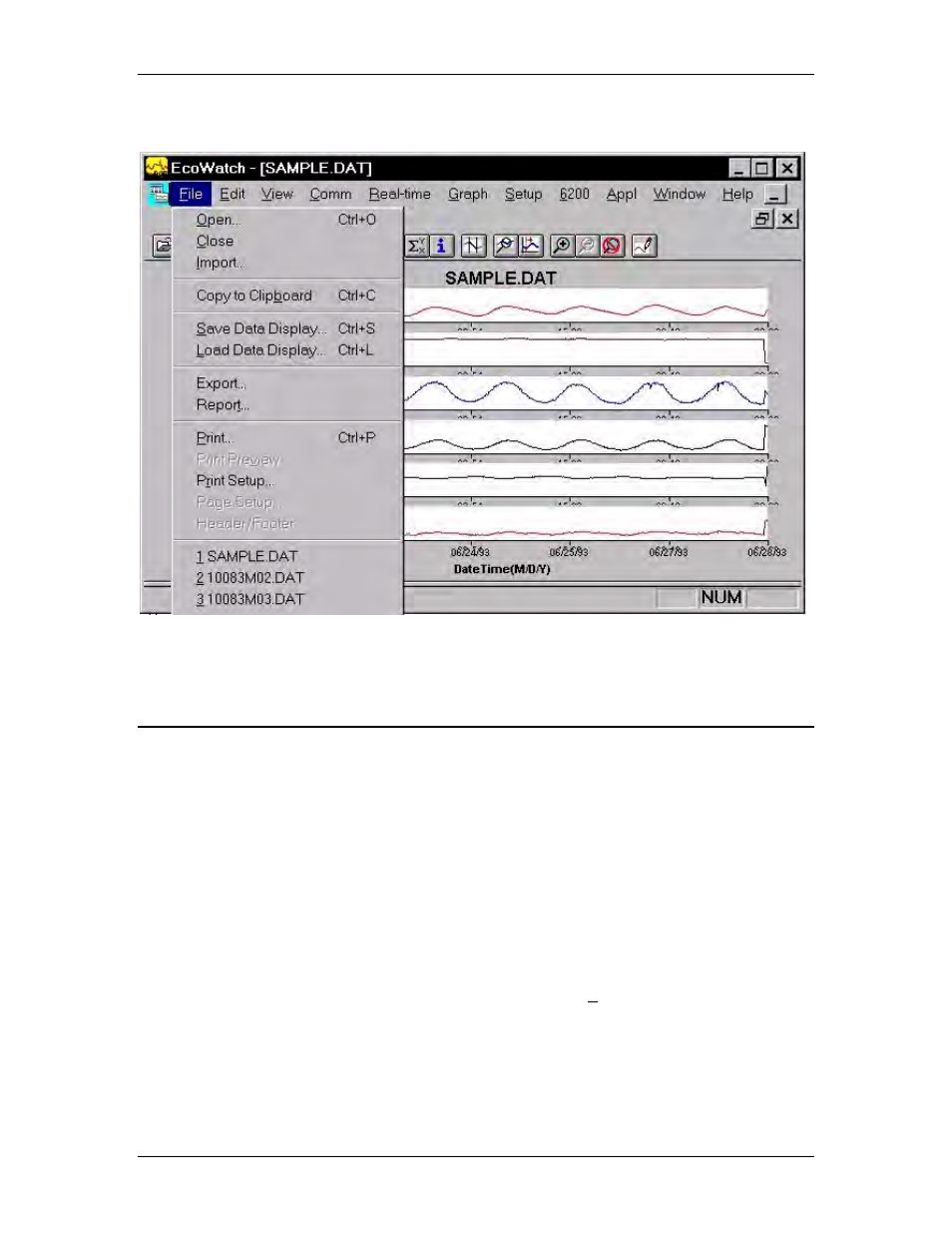 7 example of customizing a subset of sample.dat | YSI 6200 User Manual | Page 91 / 134