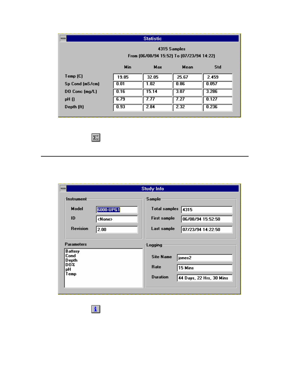 Study info | YSI 9600 User Manual | Page 107 / 118
