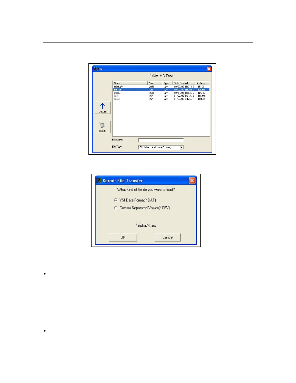 2 uploading data | YSI 9600 User Manual | Page 47 / 118