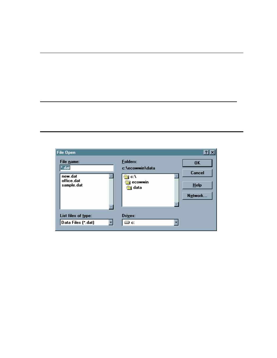 Appendix a ecowatch for windows commands, 1 file, Open | YSI 9600 User Manual | Page 96 / 118