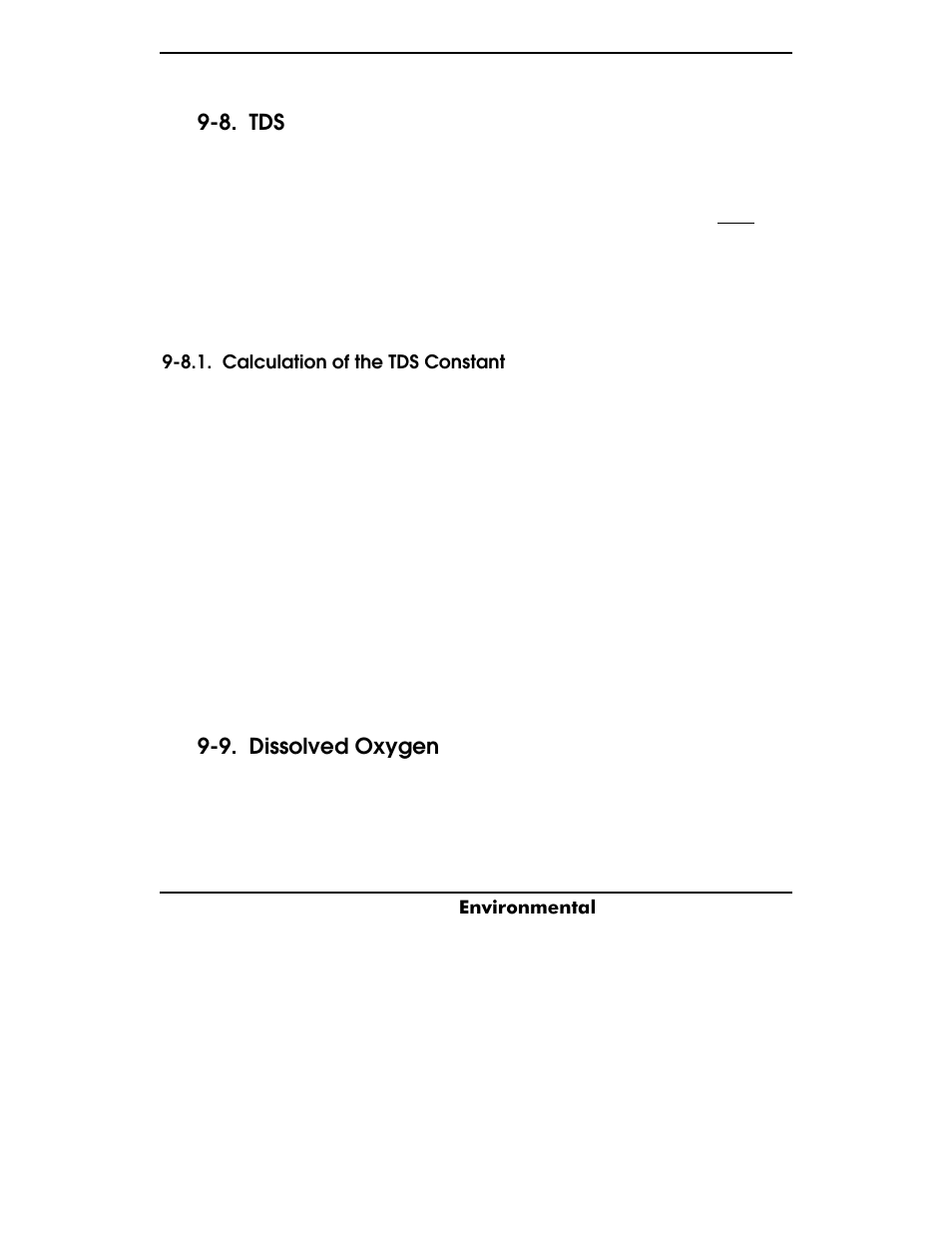 Dissolved oxygen, 15.1. effect of fouling, 15.2. effect of temperature | 15.3. effect of particle size, Y s i, 8. tds, 9. dissolved oxygen | YSI ADV6600 User Manual | Page 116 / 202