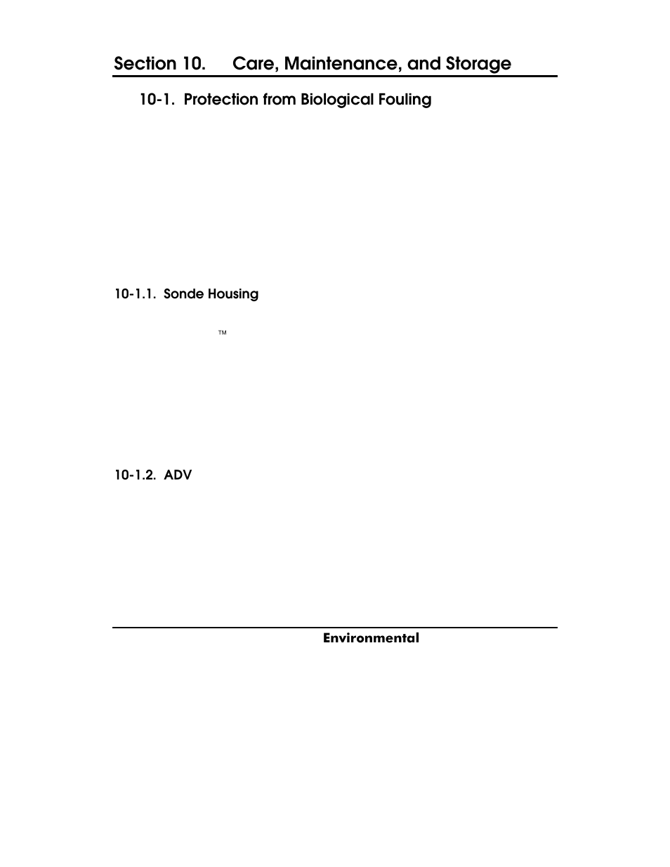 Protection from biological fouling, 3.1. adv, 3.3. do probe | 3.4. ph and ph/orp probes, 3.5. ise probes, Y s i, 1. protection from biological fouling | YSI ADV6600 User Manual | Page 135 / 202