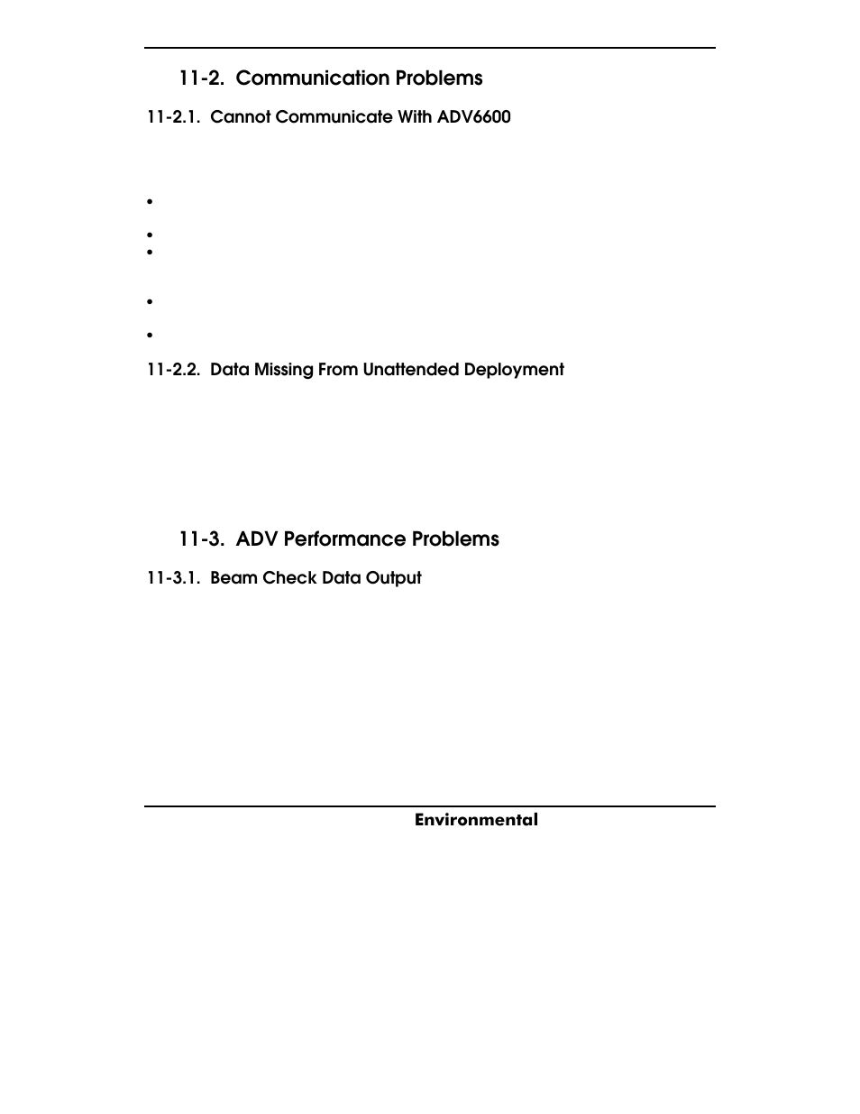 Communication problems, Adv performance problems, 5. packing instructions and product return form | Section 13, Additional support, Appendix a, Accessories and calibration standards, Y s i, 2. communication problems, 3. adv performance problems | YSI ADV6600 User Manual | Page 148 / 202