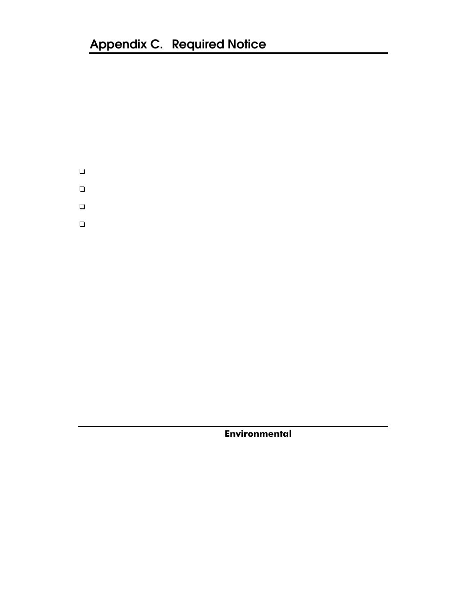 Required notice, Adv6600, Y s i | Environmental, Appendix c. required notice | YSI ADV6600 User Manual | Page 169 / 202