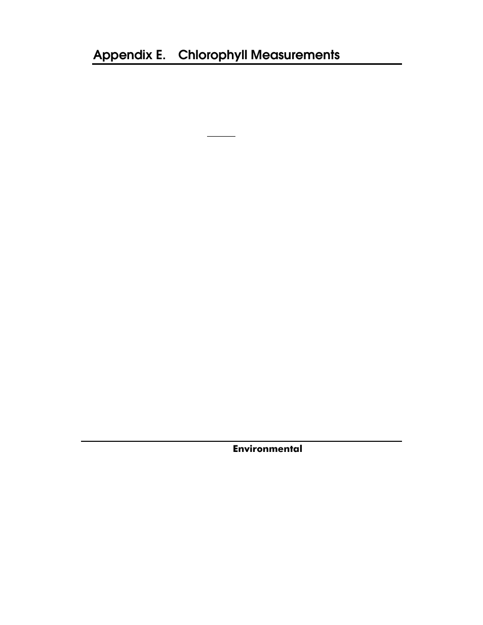 Chlorophyll measurements, Appendix e. chlorophyll measurements, Y s i | YSI ADV6600 User Manual | Page 187 / 202