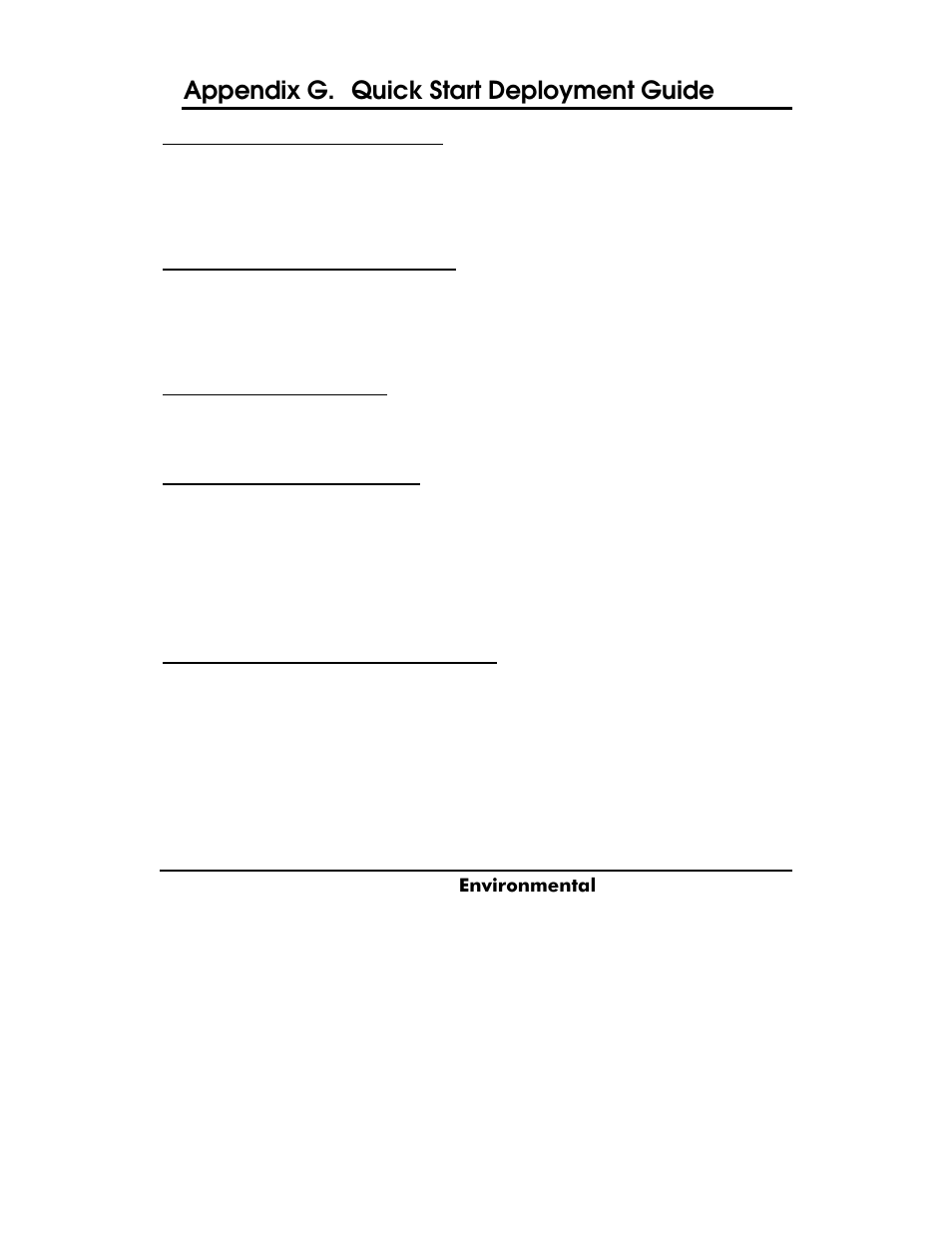 Quick start deployment guide, Appendix g. quick start deployment guide, Y s i | YSI ADV6600 User Manual | Page 199 / 202