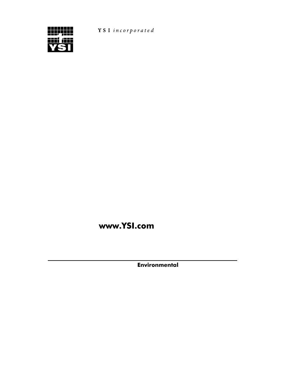Y s i | YSI ADV6600 User Manual | Page 202 / 202
