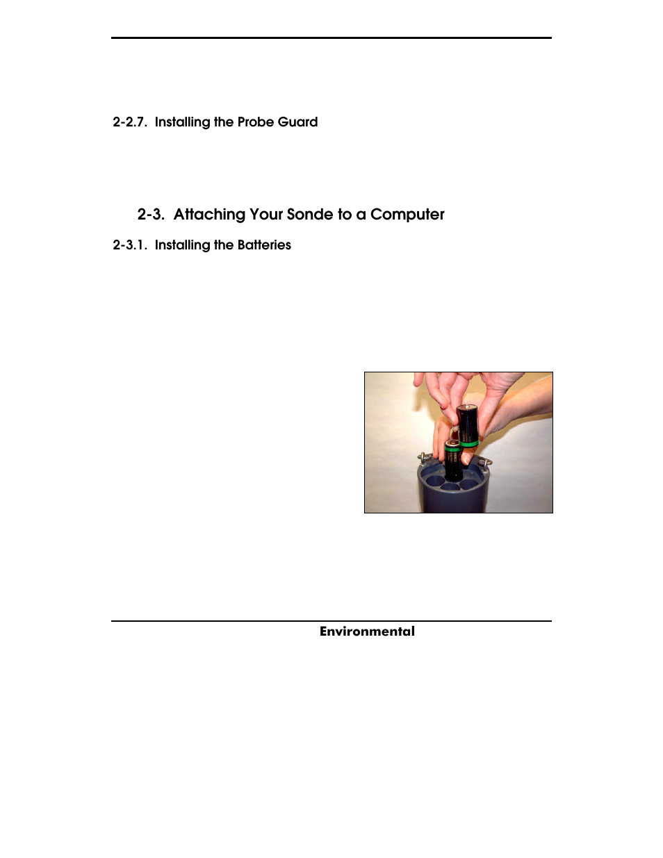 Attaching your sonde to a computer, Adv6600, Y s i | Environmental, 3. attaching your sonde to a computer | YSI ADV6600 User Manual | Page 21 / 202