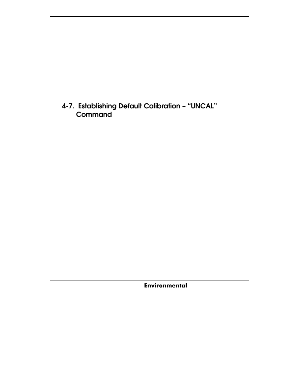 Establishing default calibration – “uncal” command, 2. real-time data collection, Y s i | YSI ADV6600 User Manual | Page 76 / 202