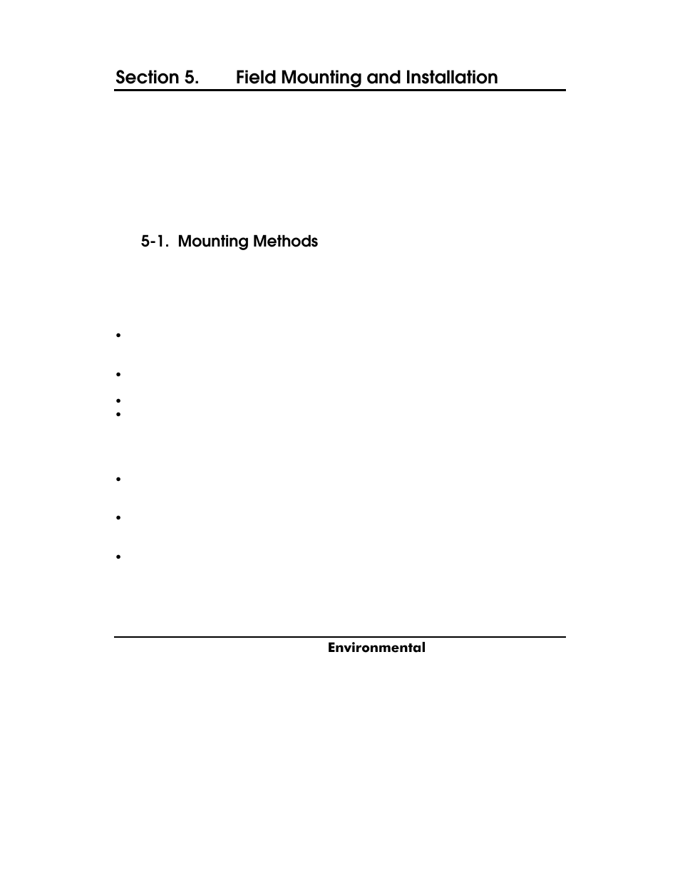 Mounting methods, 4. sdi-12 data collection, Section 7 | Downloading adv6600 data, Y s i, 1. mounting methods | YSI ADV6600 User Manual | Page 77 / 202