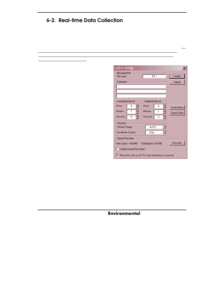 Real-time data collection, 3. using the visual data display, Y s i | 2. real-time data collection | YSI ADV6600 User Manual | Page 88 / 202