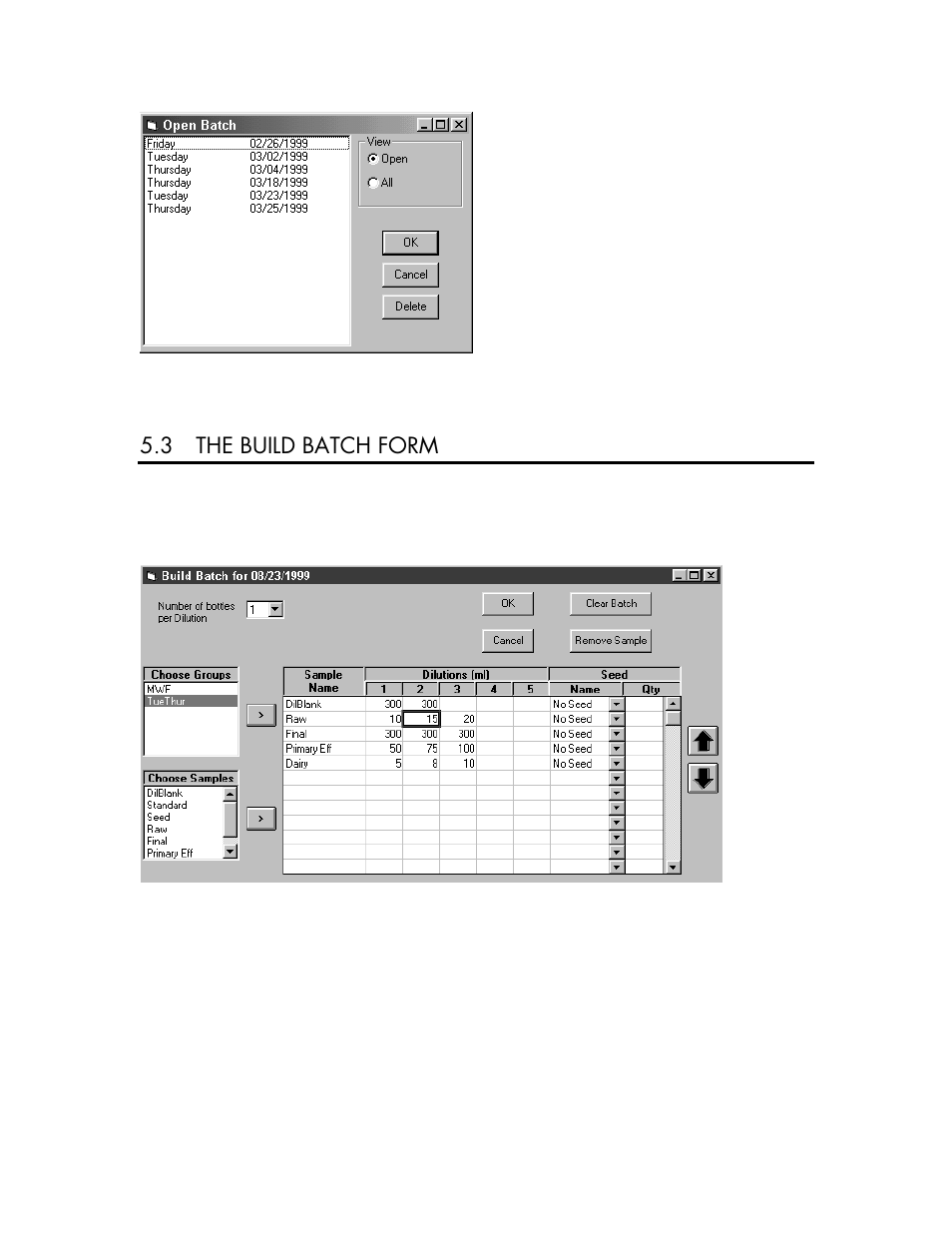 3 the build batch form | YSI BODAnalyst User Manual | Page 20 / 70