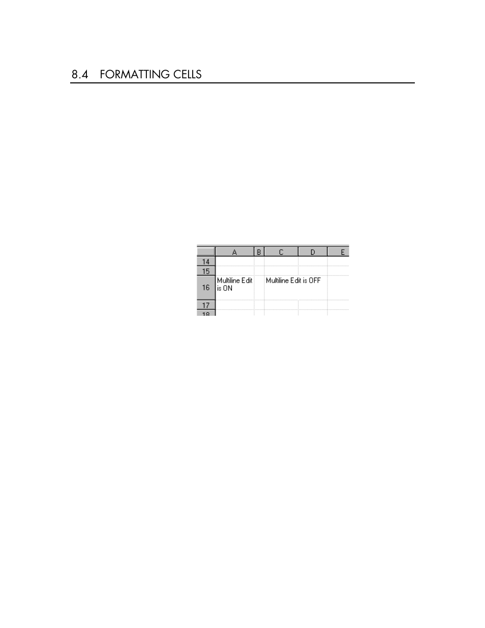4 formatting cells | YSI BODAnalyst User Manual | Page 51 / 70