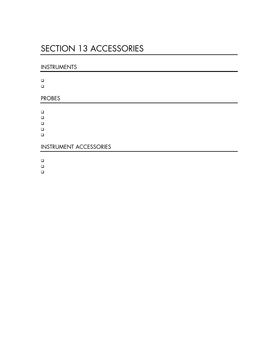 Instruments, Probes, Instrument accessories | YSI BODAnalyst User Manual | Page 69 / 70