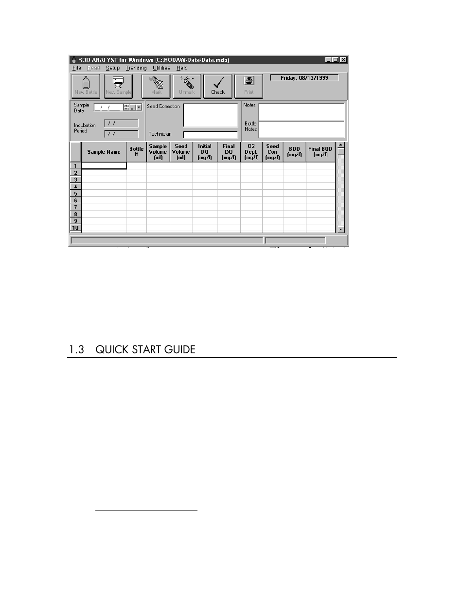 3 quick start guide | YSI BODAnalyst User Manual | Page 7 / 70
