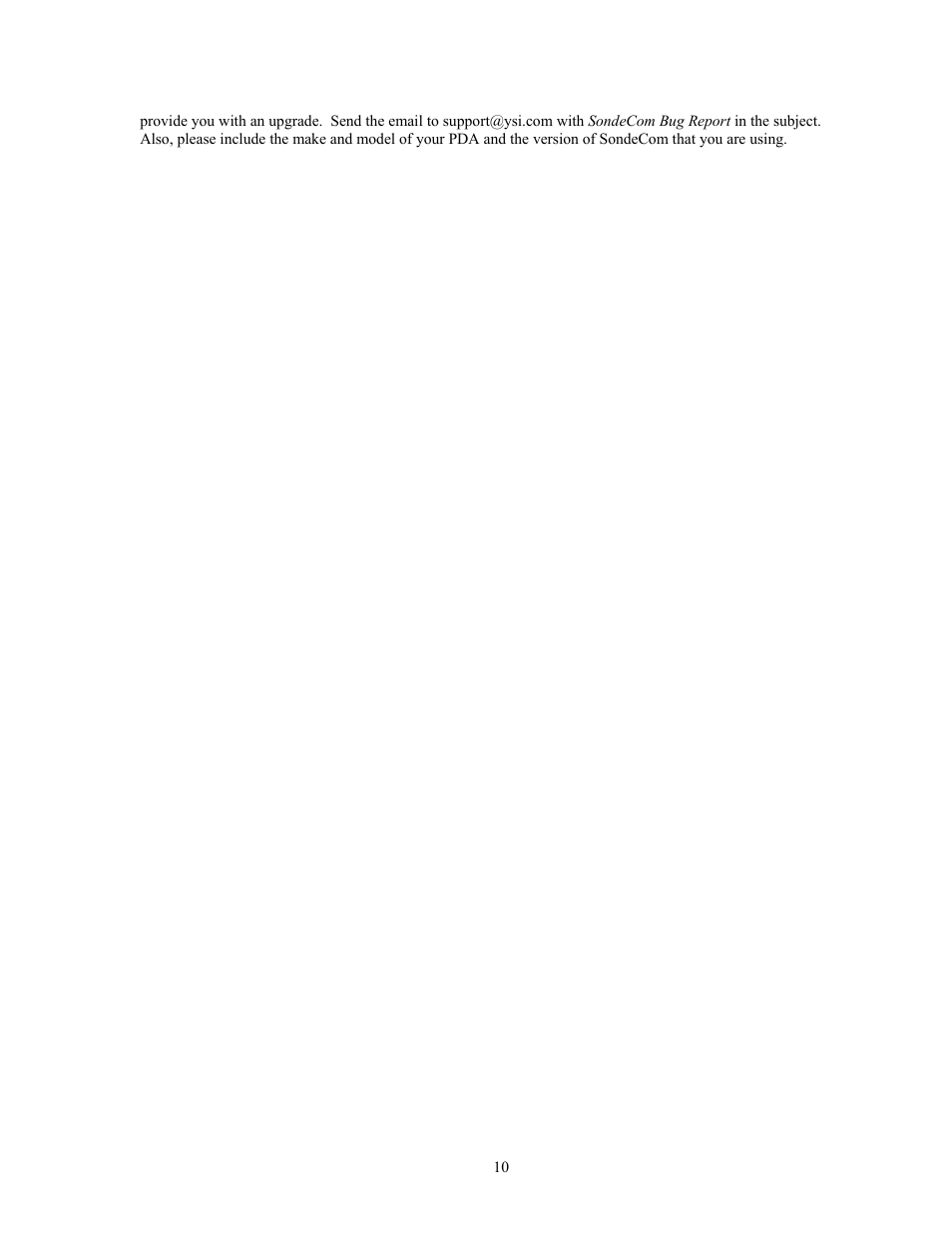 YSI SondeCom User Manual | Page 10 / 13