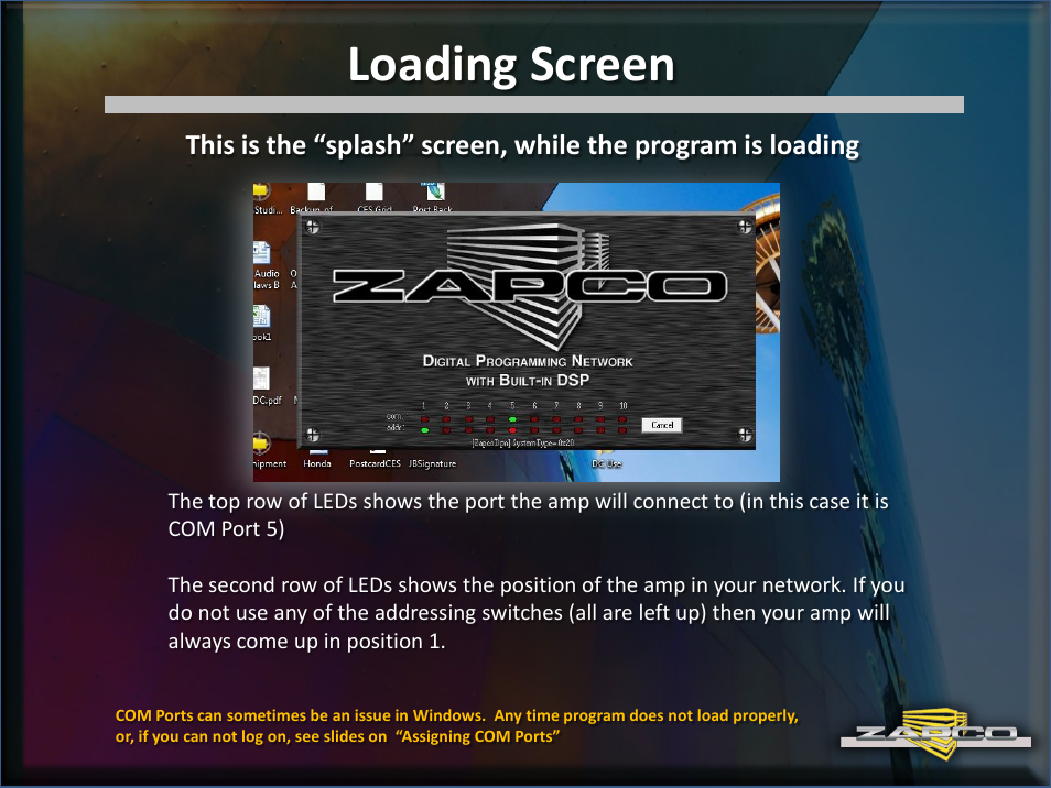 Loading screen | Zapco DC Intro User Manual | Page 10 / 30