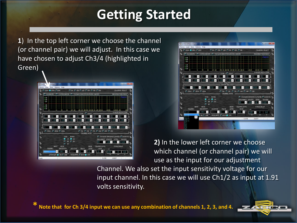Getting started | Zapco DC Intro User Manual | Page 14 / 30