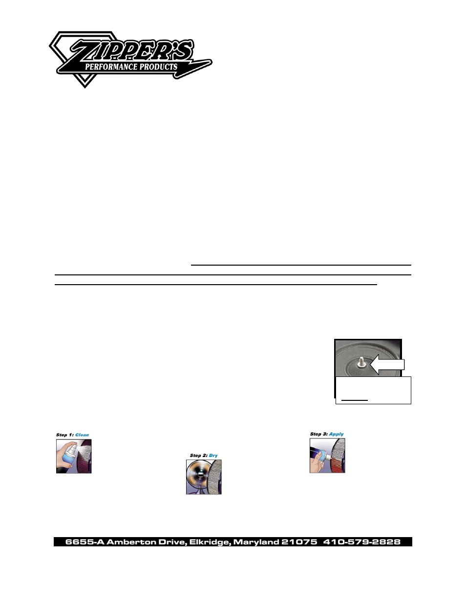 Zipper's Performance 117-442C User Manual | 1 page