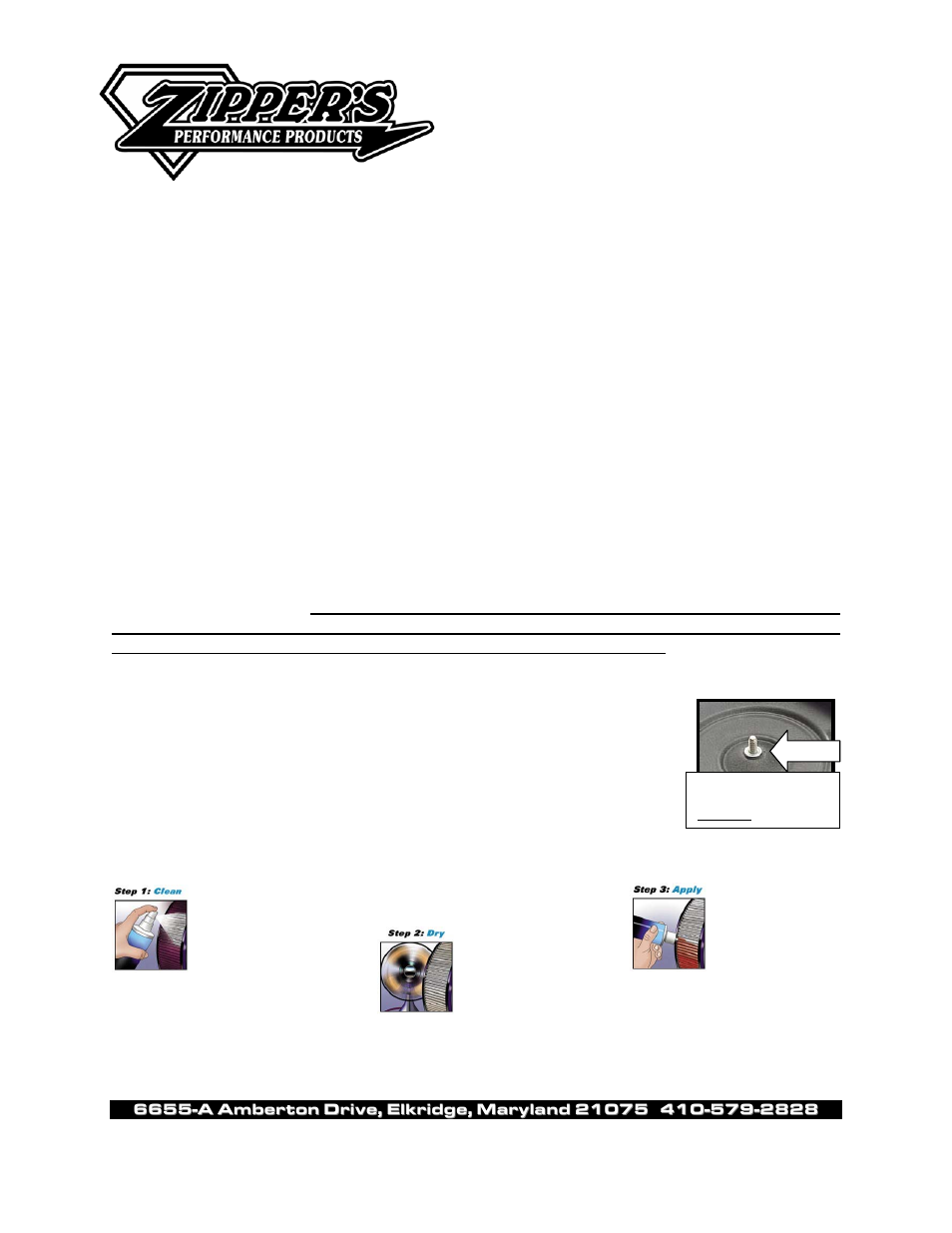 Zipper's Performance 117-449 User Manual | 1 page