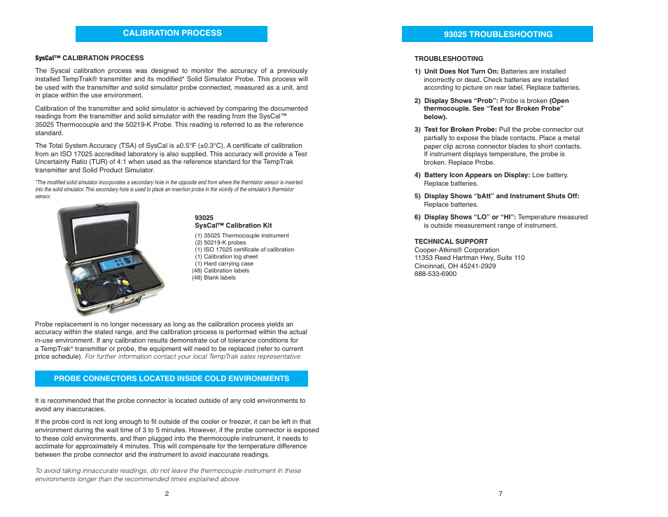 Cooper-Atkins 93025 User Manual | Page 2 / 4