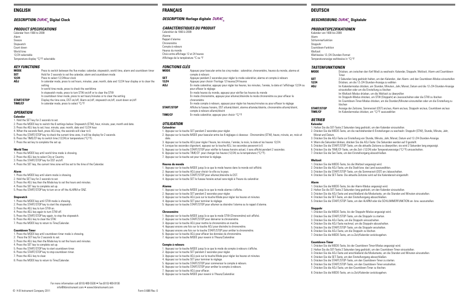 H-B Instrument 239 User Manual | 2 pages