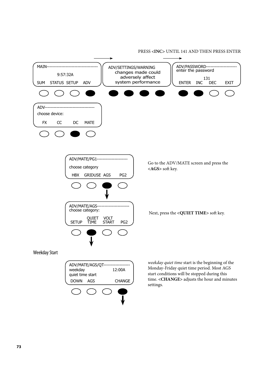 Weekday start | Outback Power Systems MATE2 User Manual | Page 73 / 128
