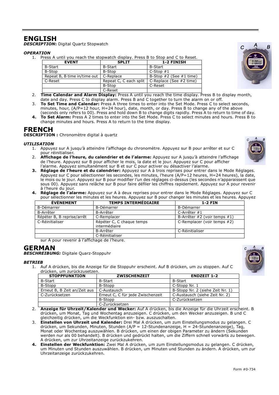 H-B Instrument 585 User Manual | 2 pages