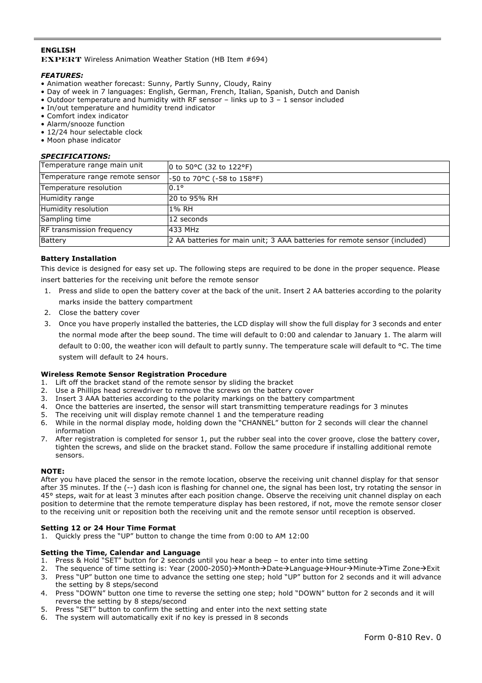 H-B Instrument 694 User Manual | 11 pages