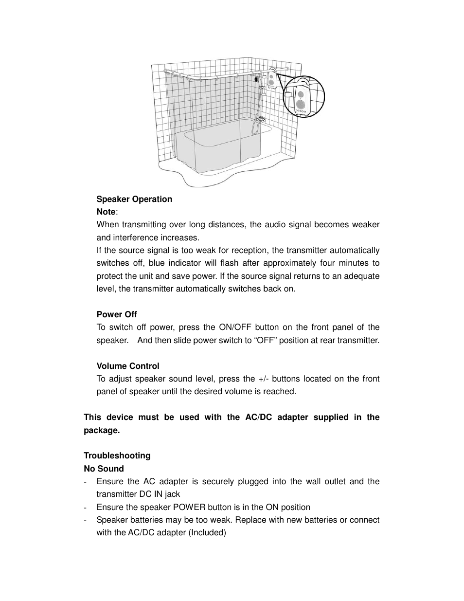 Cables Unlimited SPK-SHOWER User Manual | Page 6 / 8