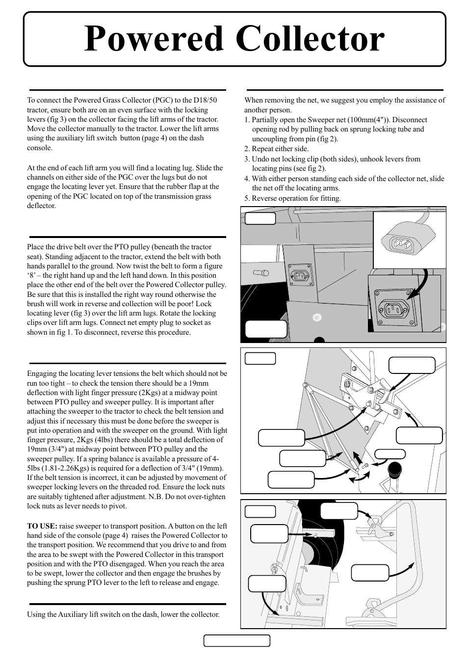 Powered collector | Countax D50 User Manual | Page 13 / 24