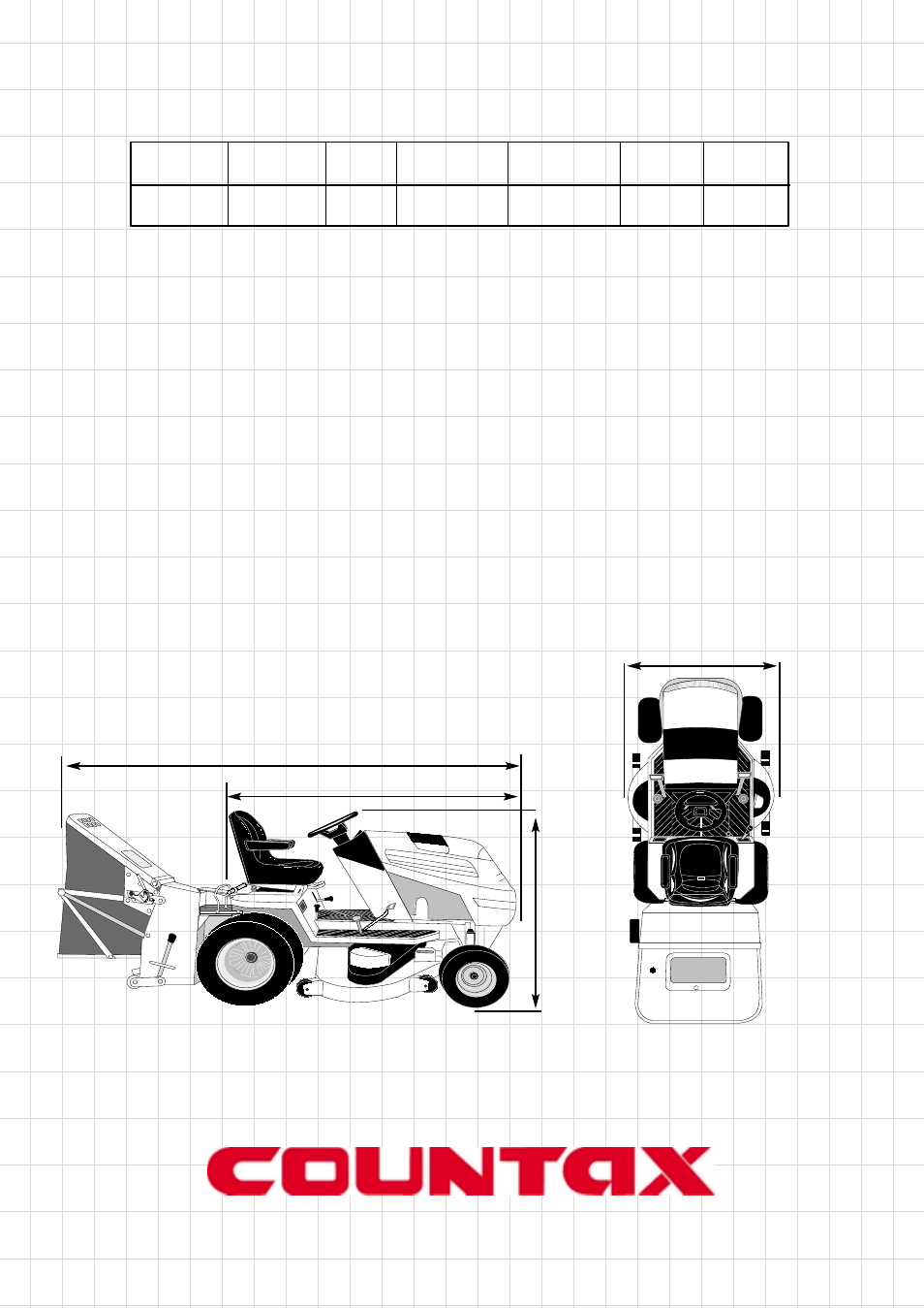 Specification summary, D18/50 garden tractor, Engine lubricant | Recommended tyre pressure, Forward speeds, Pgc capacity, Transmission, Weight, Turning radius | Countax D50 User Manual | Page 24 / 24