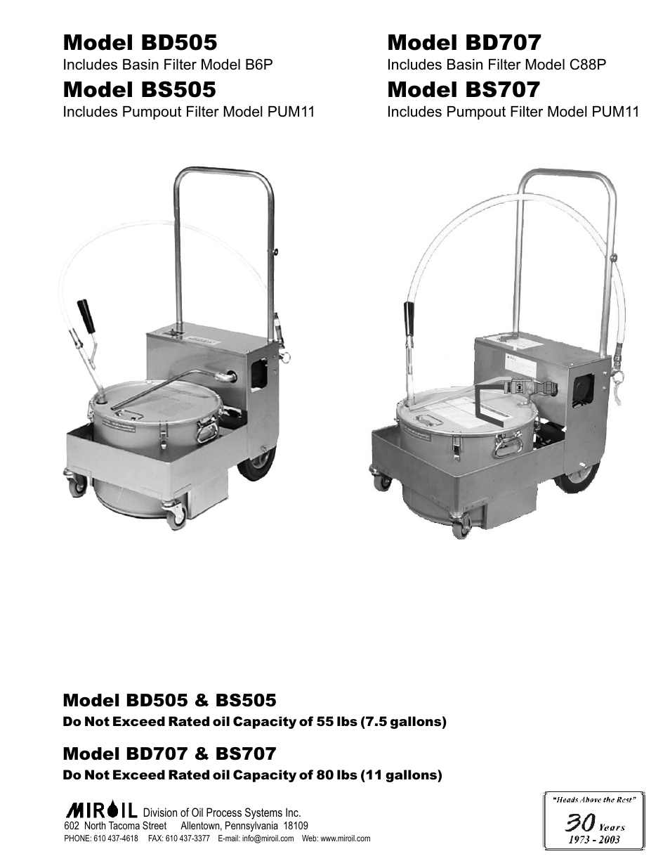 MirOil BS707 User Manual | 7 pages