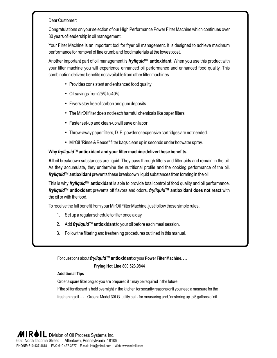 MirOil BS707 User Manual | Page 2 / 7