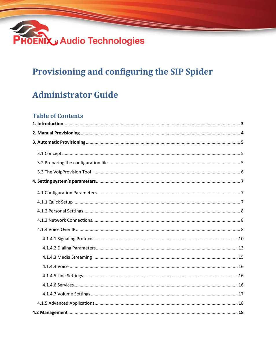 Phoenix Audio Spider MT505 SIP Administraor Guide User Manual | 21 pages