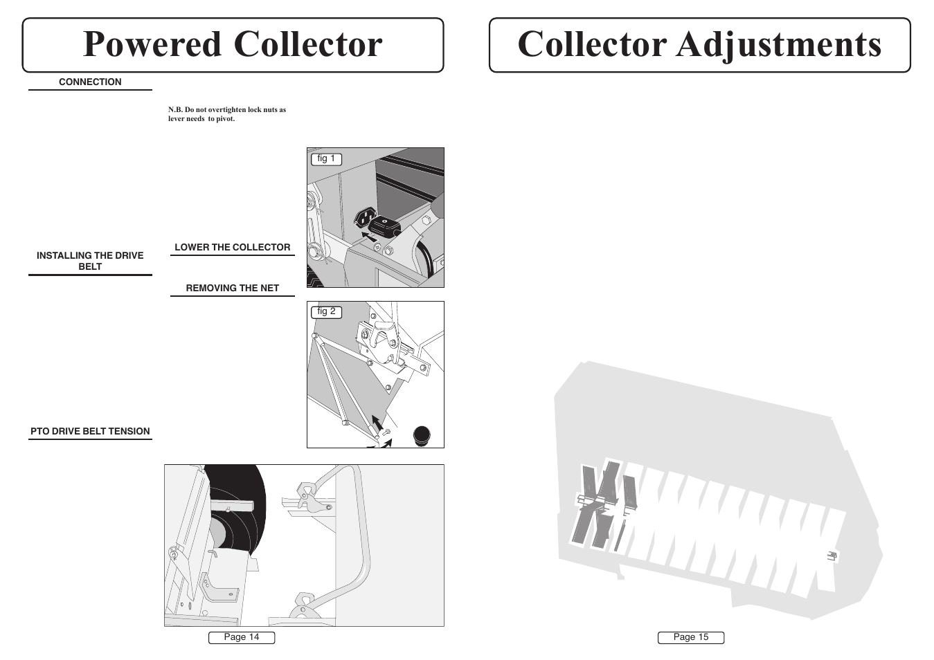 Collector adjustments powered collector | Countax A50 User Manual | Page 14 / 14