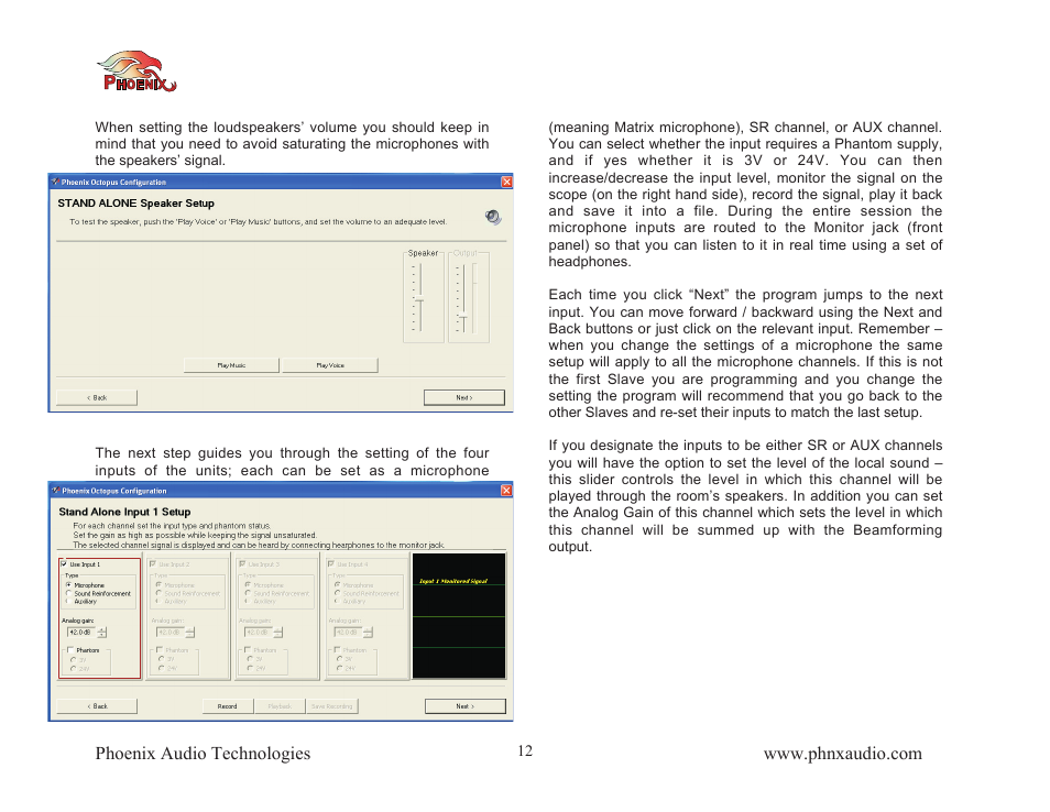 Phoenix Audio Octopus User Manual | Page 12 / 16