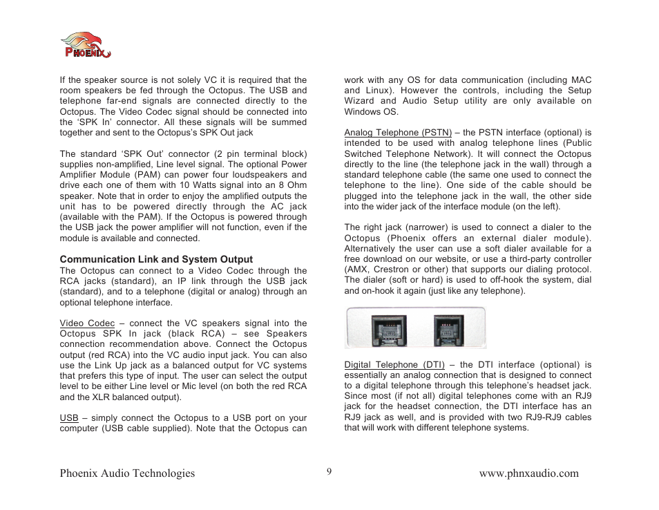 Phoenix Audio Octopus User Manual | Page 9 / 16