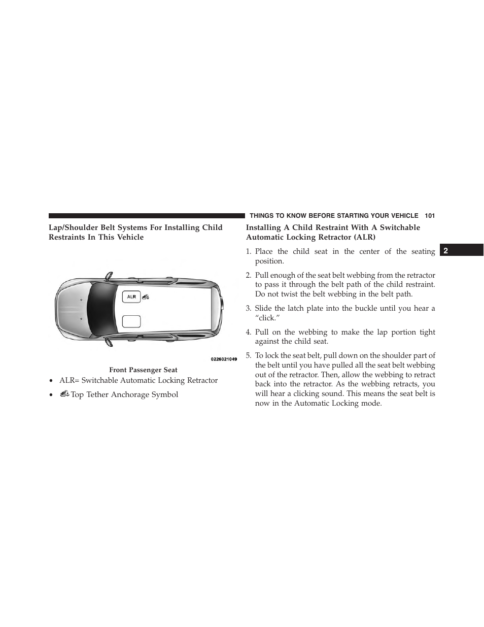 Ram Trucks 2015 Cargo Van Commercial - Owner Manual User Manual | Page 103 / 671