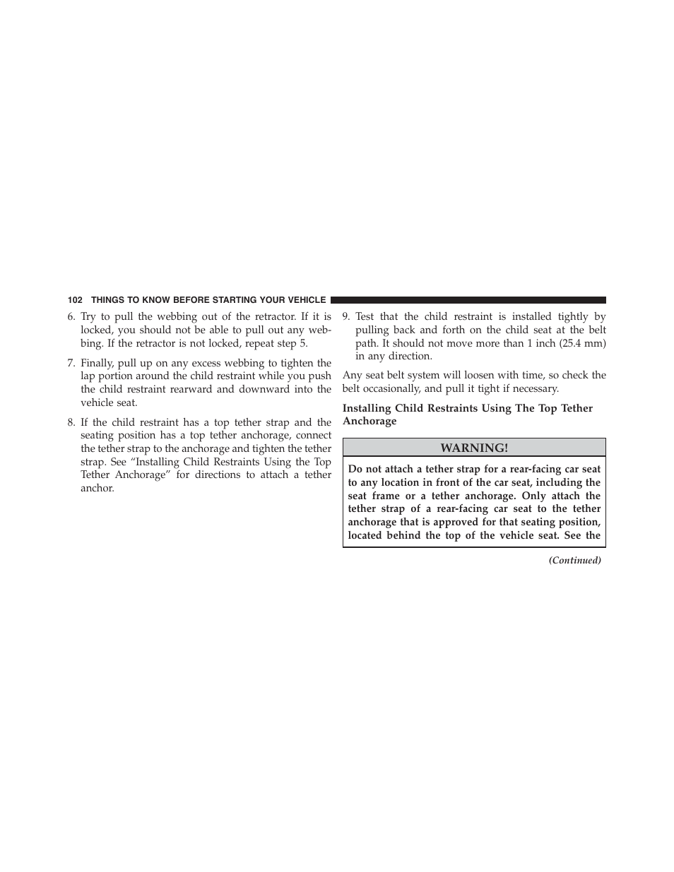 Ram Trucks 2015 Cargo Van Commercial - Owner Manual User Manual | Page 104 / 671