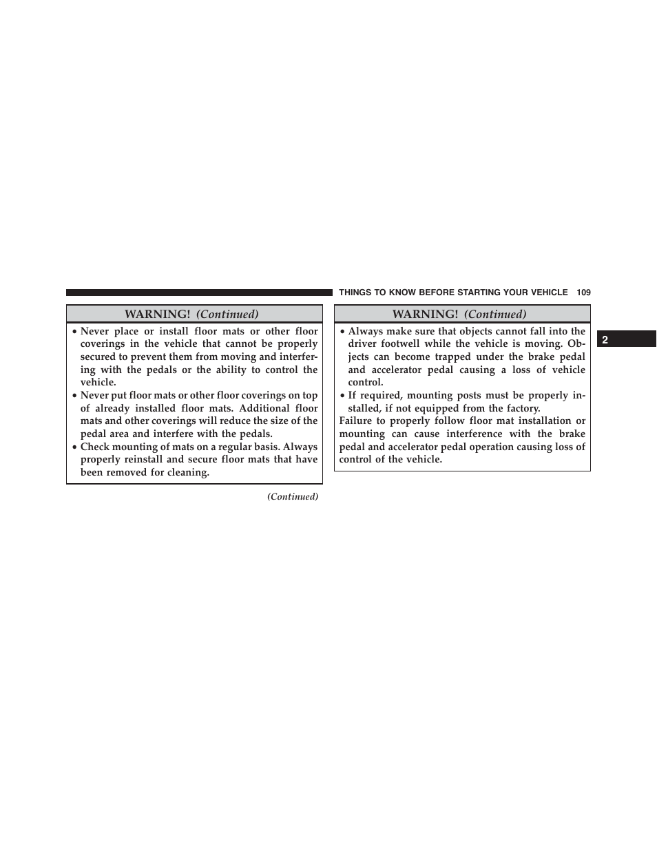 Ram Trucks 2015 Cargo Van Commercial - Owner Manual User Manual | Page 111 / 671