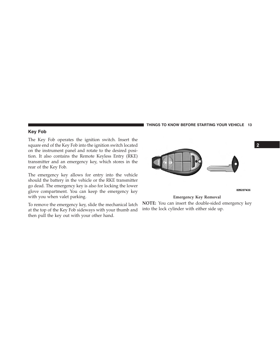 Key fob | Ram Trucks 2015 Cargo Van Commercial - Owner Manual User Manual | Page 15 / 671