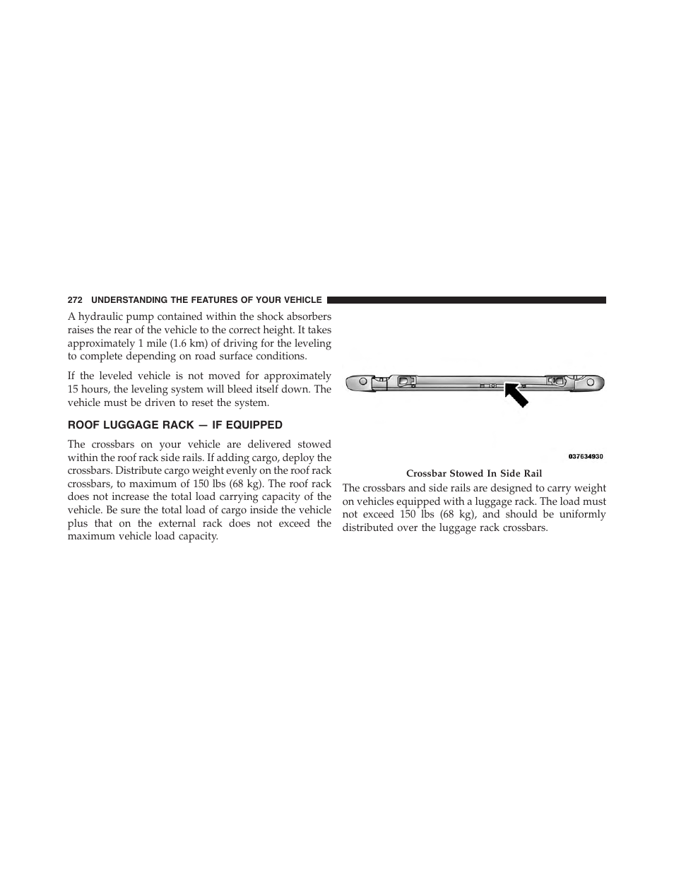 Roof luggage rack — if equipped | Ram Trucks 2015 Cargo Van Commercial - Owner Manual User Manual | Page 274 / 671