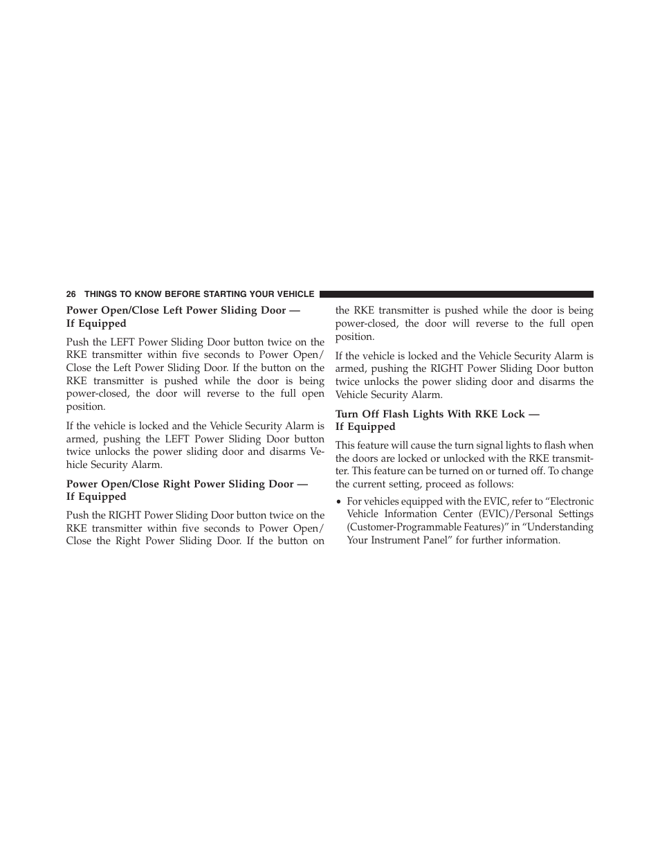 Turn off flash lights with rke lock — if equipped | Ram Trucks 2015 Cargo Van Commercial - Owner Manual User Manual | Page 28 / 671