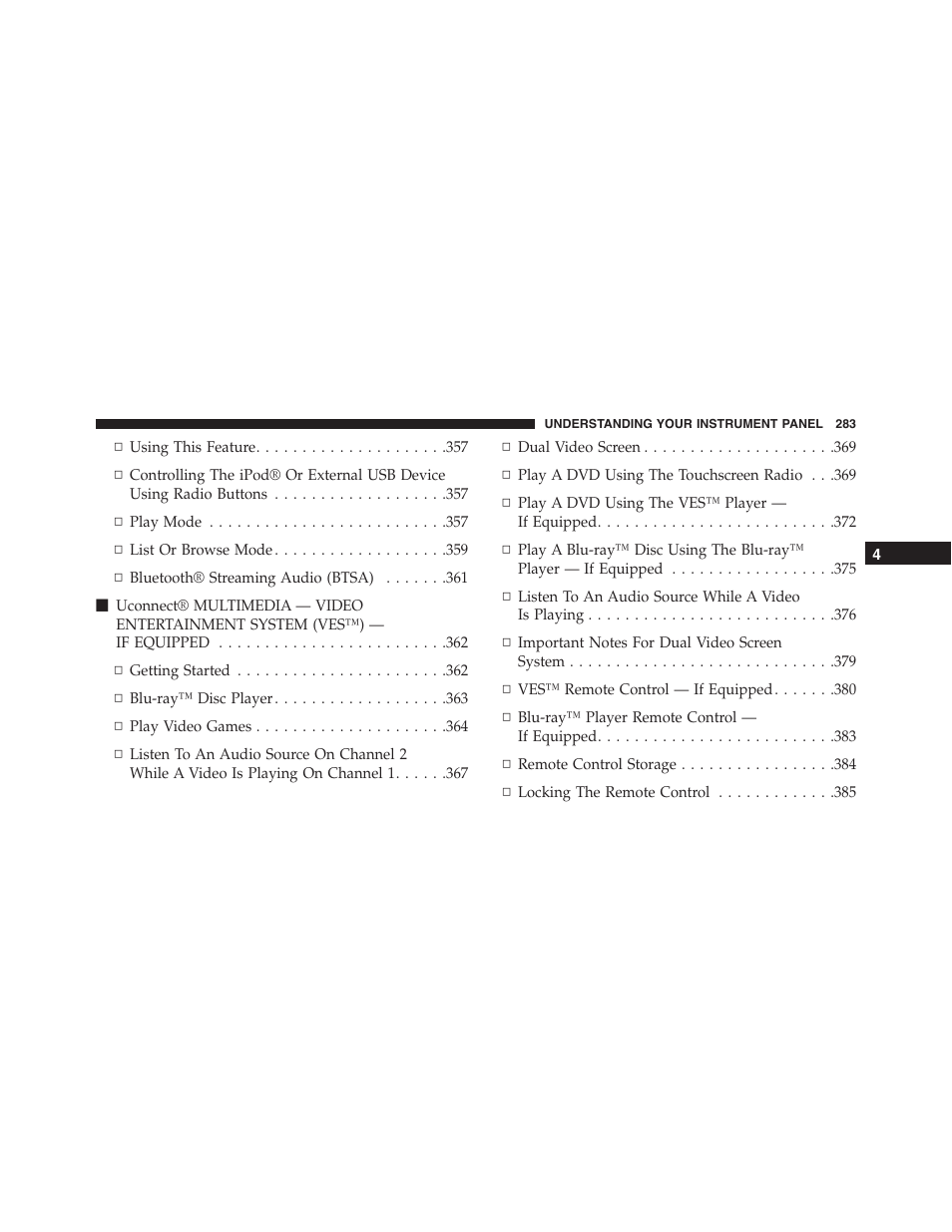 Ram Trucks 2015 Cargo Van Commercial - Owner Manual User Manual | Page 285 / 671