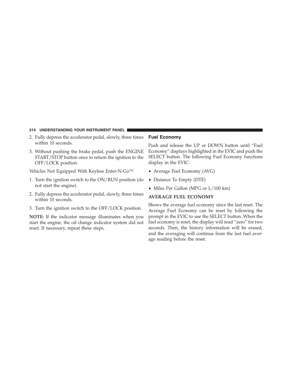 Fuel economy, Average fuel economy | Ram Trucks 2015 Cargo Van Commercial - Owner Manual User Manual | Page 316 / 671
